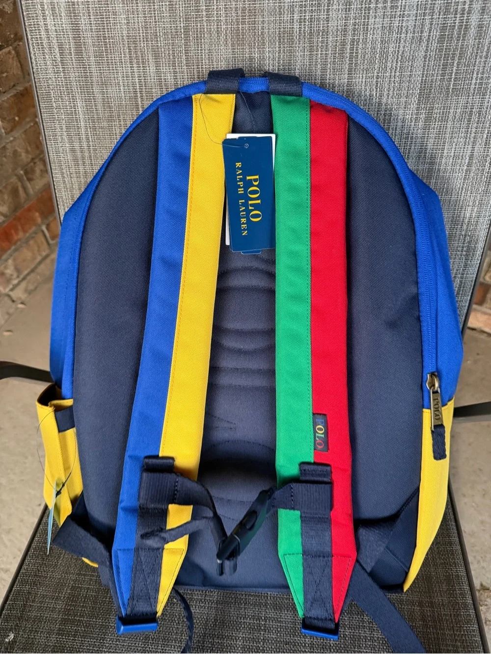 Polo Ralph Lauren Colorblock Multi-Color Backpack Bag New With Tags 9AR151-E69